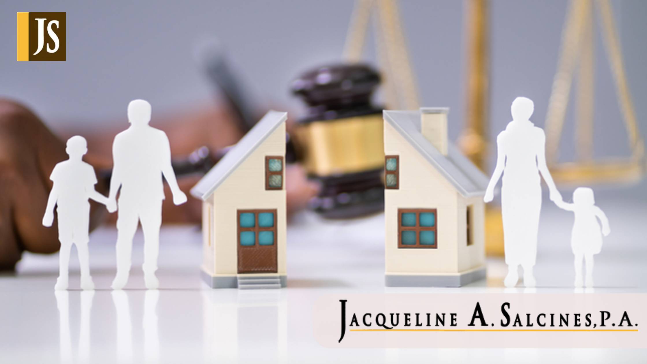 Mallet Showing Separation Of Family And House On Desk