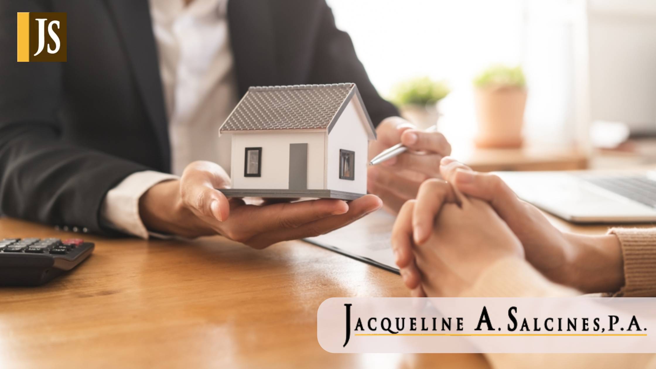 Real estate, banker present house model with client before tenant sign contract rental purchase buyer home with landlord